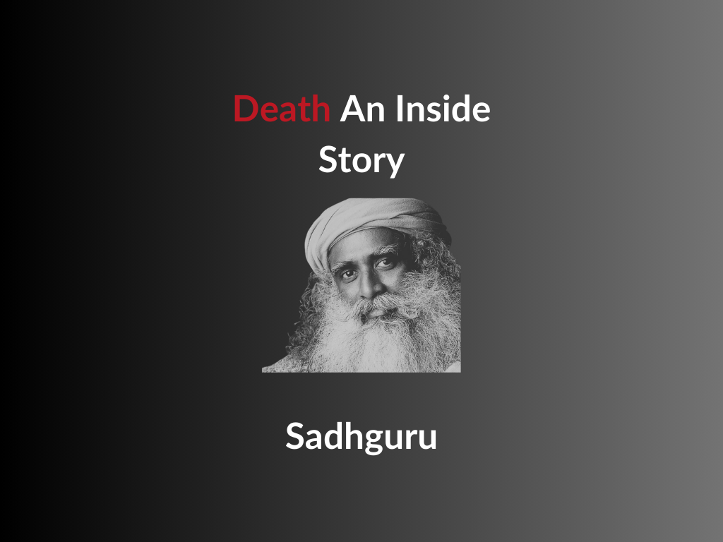 Book cover featuring Sadhguru's silhouette.