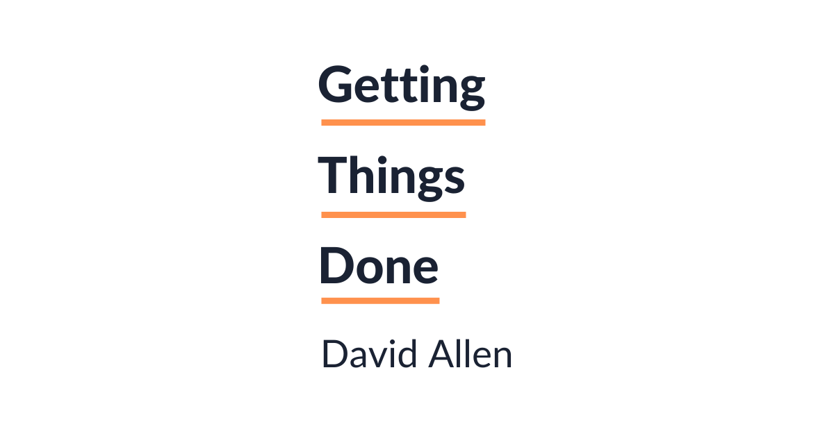 Getting Things Done spiekbriefje PDF samenvatting